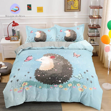 Housse de Couette Hérisson avec Papillons
